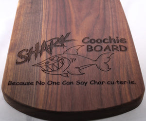 Walnut Wood Charcuterie Board (Shark Coochie Board)