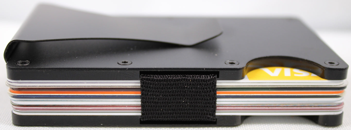 Laser Engraved RFID Blocking Minimalist Wallet W/Money Clip