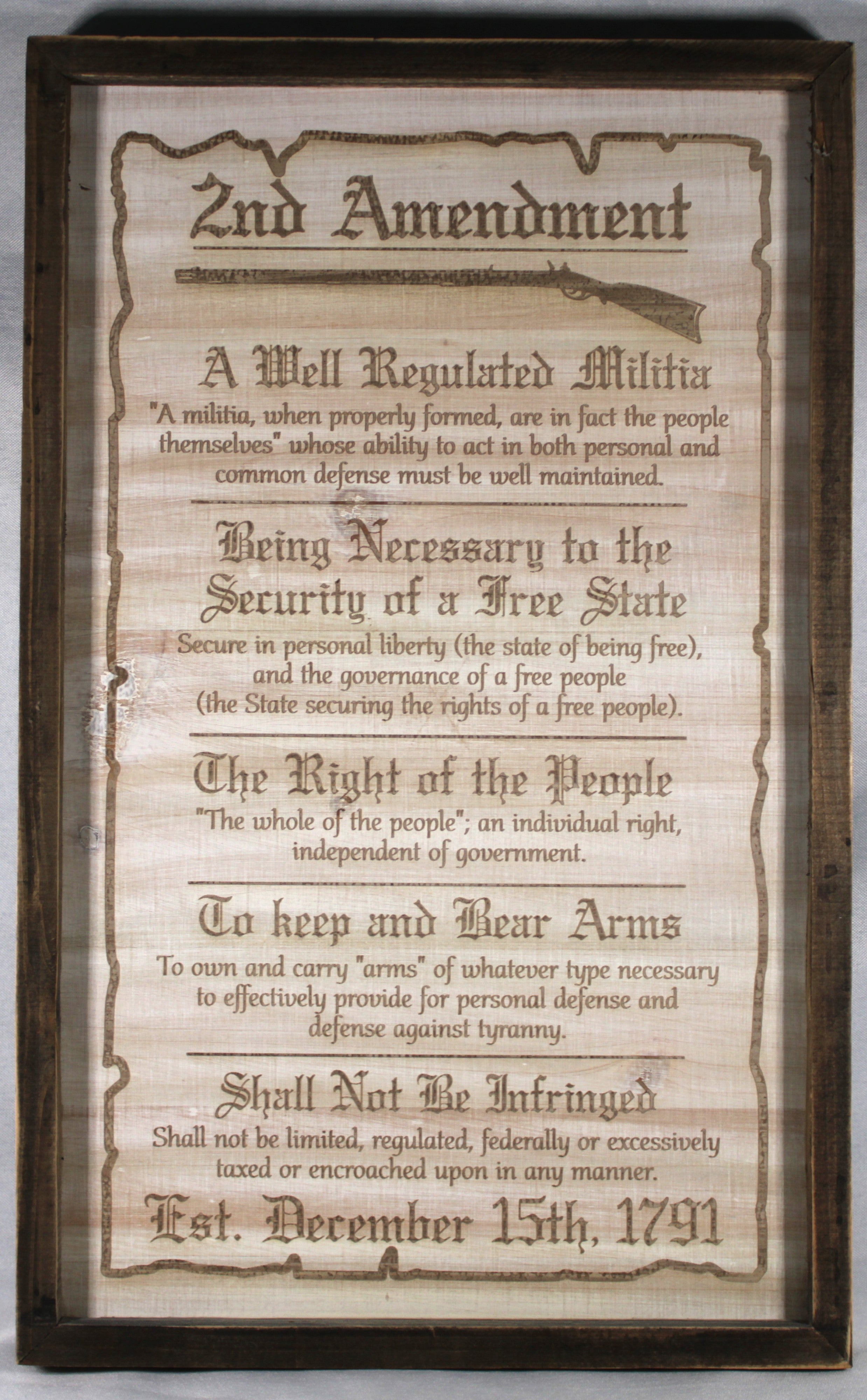 Second Amendment Sign