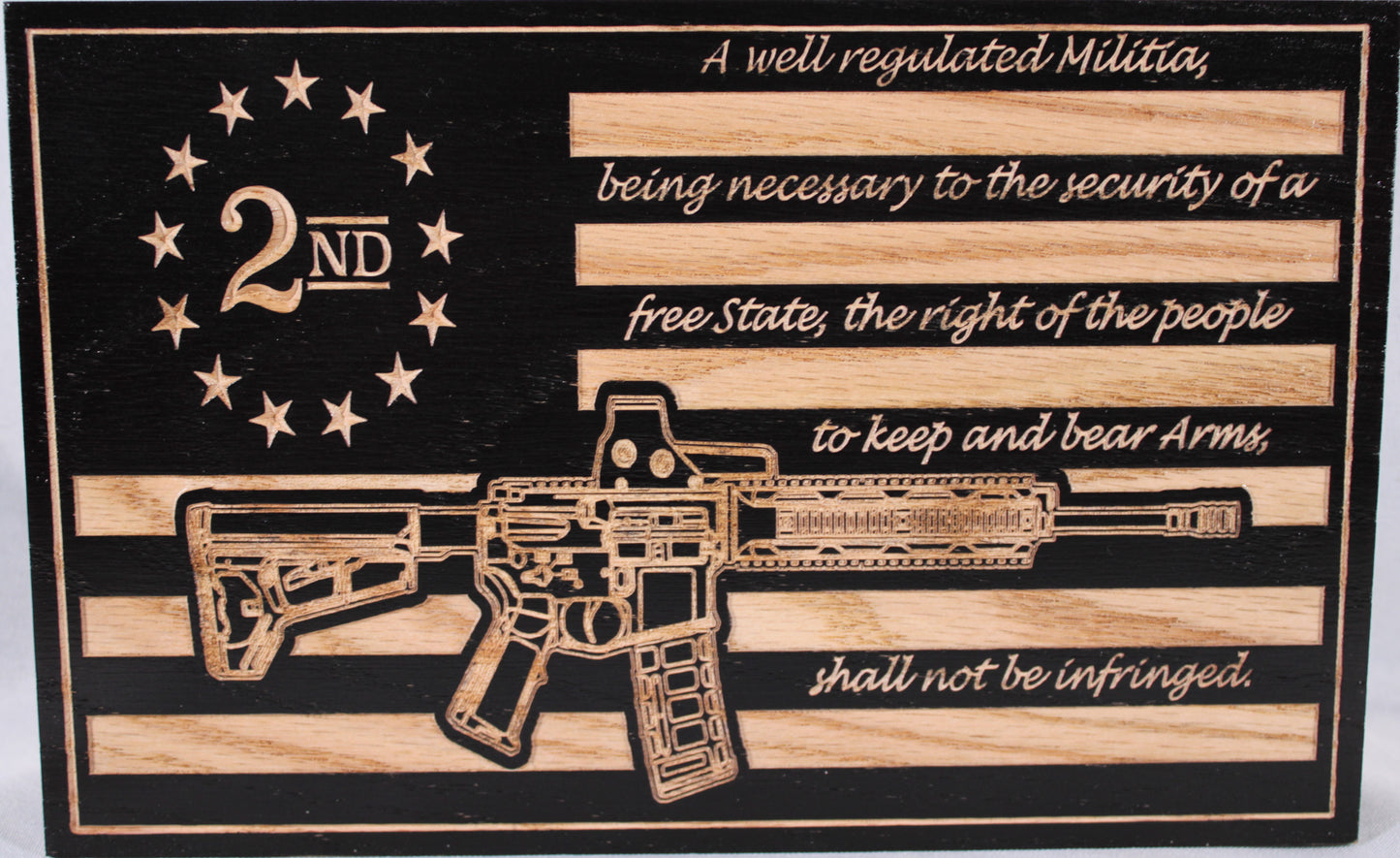 Small 2nd Amendment Ar-15 Flag