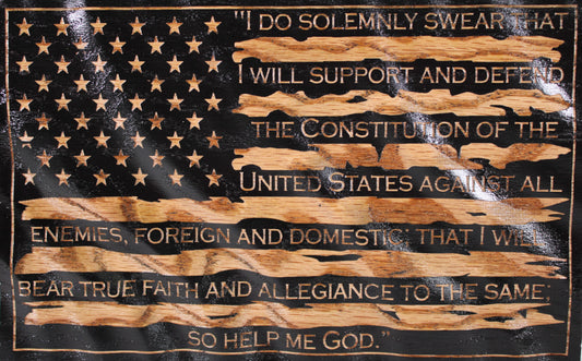 Small Oath Of Enlistment Wavy Flag