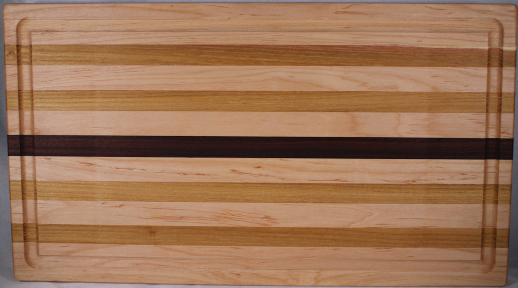Handmade Walnut, Maple, And Osage Orange Wood Cutting Board