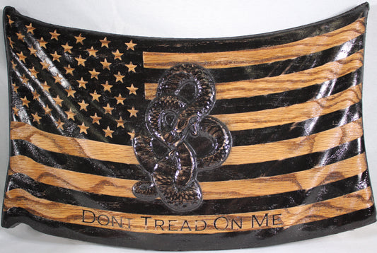 Draped 3D Don't Tread On Me Flag