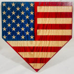 Carved American Flag Baseball Diamond