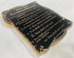 Ten Commandments Plaque