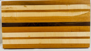 Handmade Hard Maple, Walnut, And Cherry Wood Cutting Board