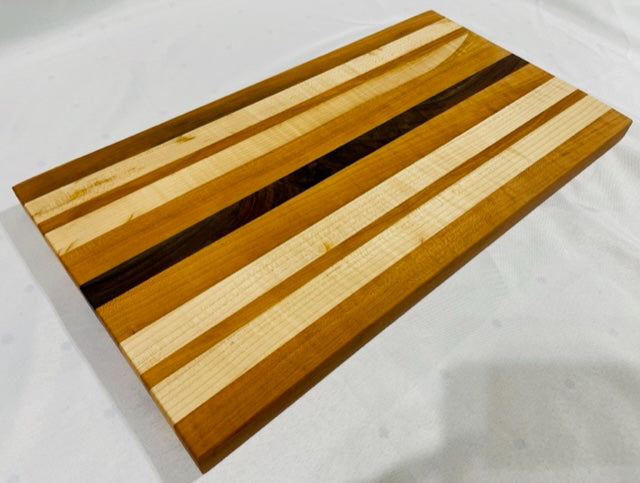 Handmade Hard Maple, Walnut, And Cherry Wood Cutting Board
