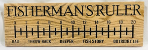 Carved Fisherman's Ruler Sign