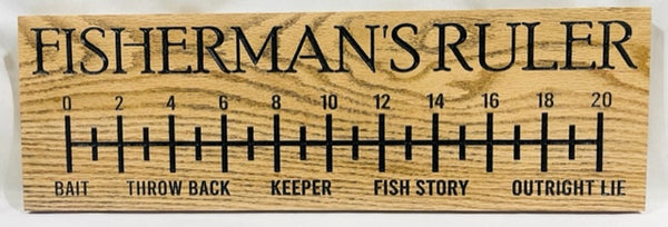 Carved Fisherman's Ruler Sign – KW Wood Creations