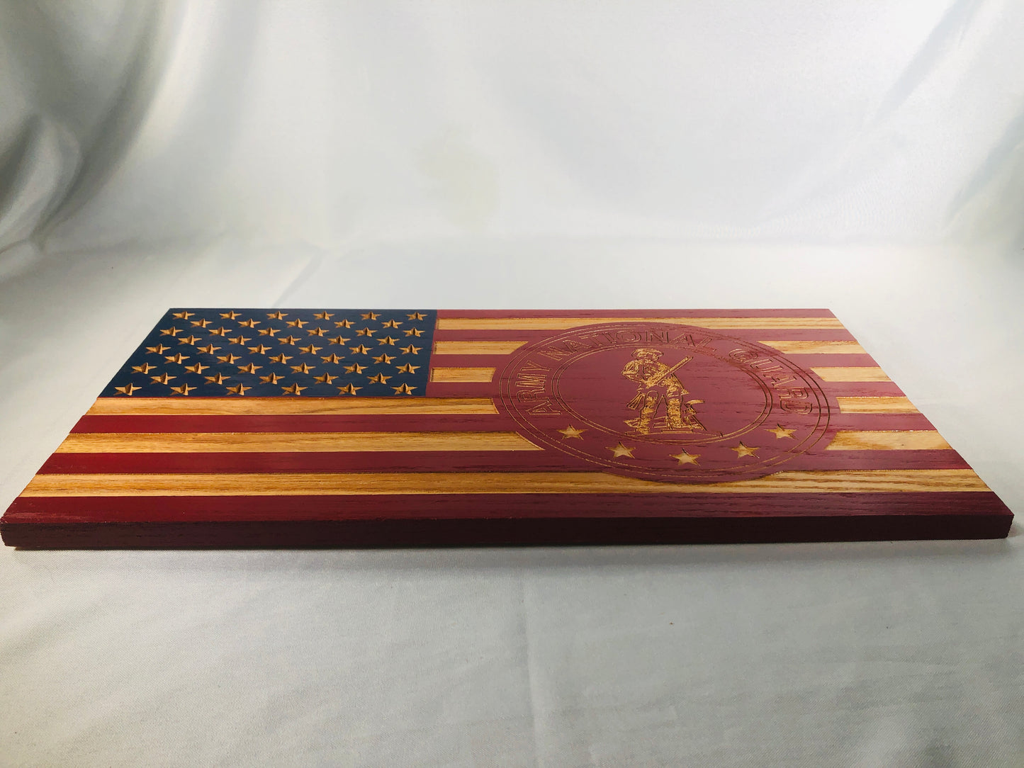 Carved U.S Army National Guard Flag