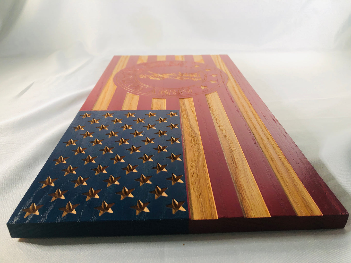 Carved U.S Army National Guard Flag