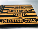 Carved Harley Davidson Parking Flag