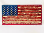 Carved Tattered Star-Spangled Banner Flag