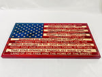 Carved Tattered Star-Spangled Banner Flag