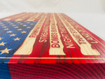 Carved Tattered Star-Spangled Banner Flag