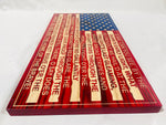 Carved Tattered Star-Spangled Banner Flag