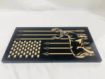 Carved Vertical Bow Hunting Deer Flag