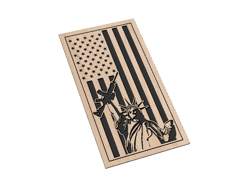 Statue Of Liberty Vertical Flag