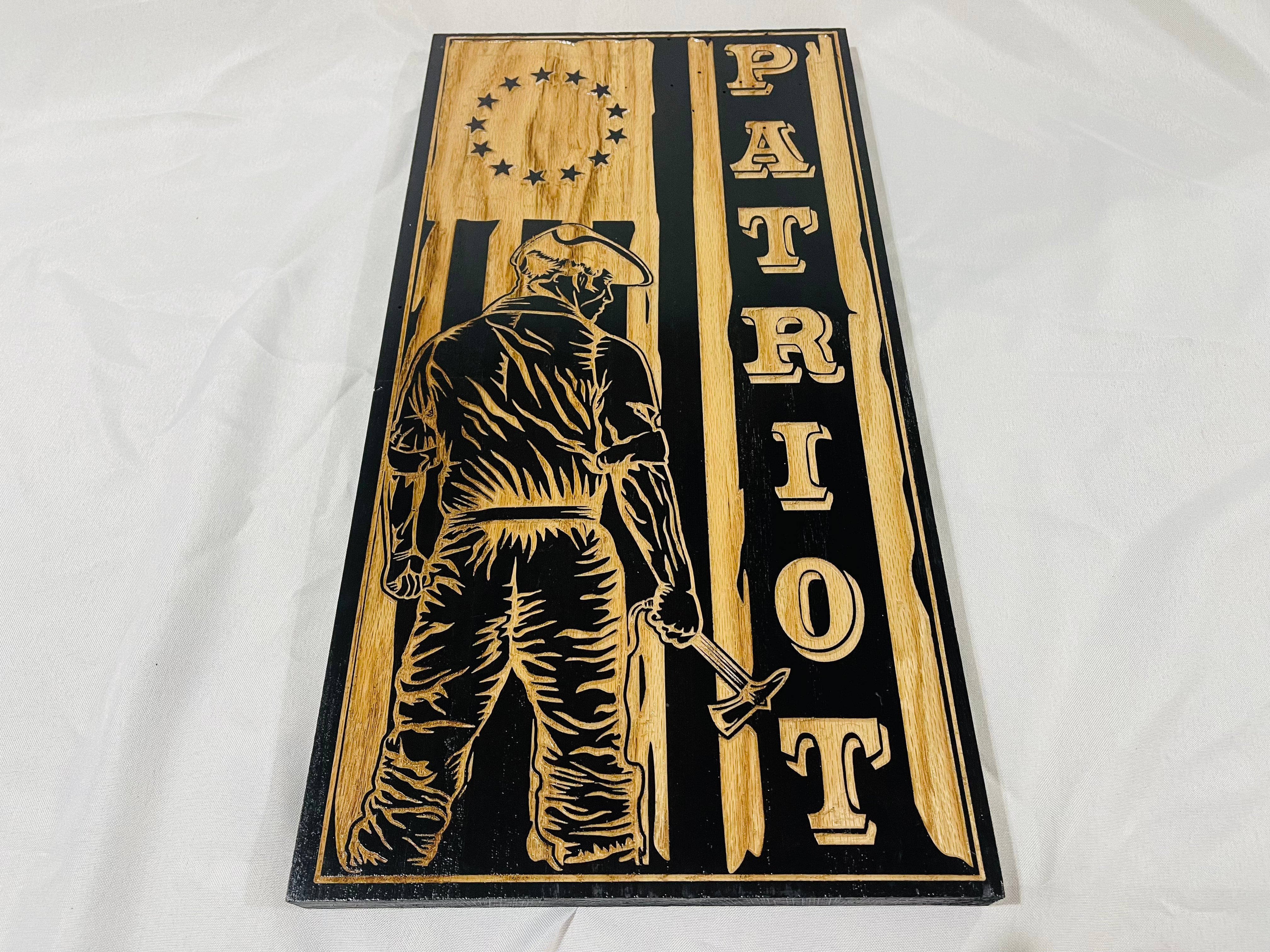 Carved Patriot Flag