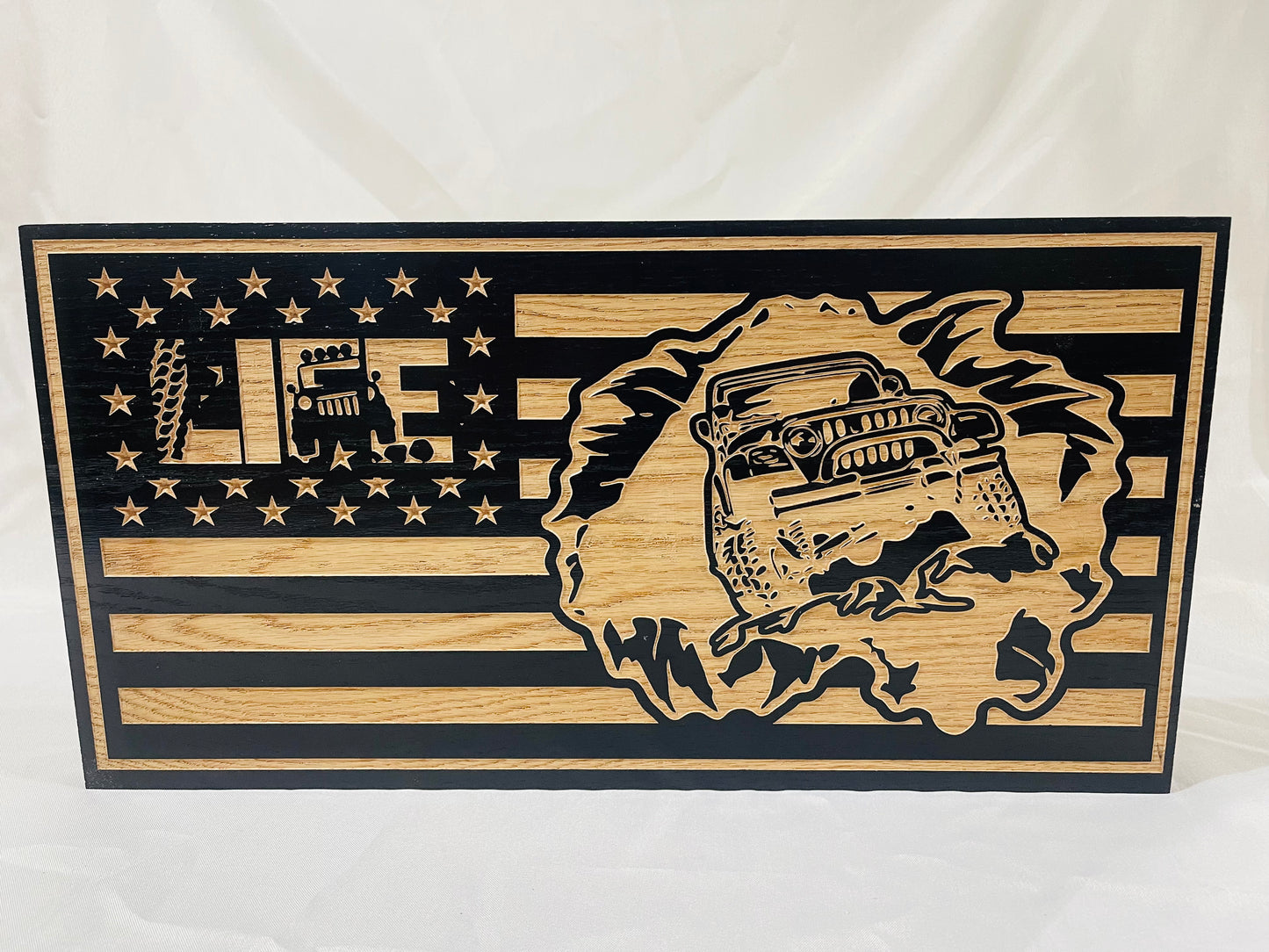 Carved Jeep Flag