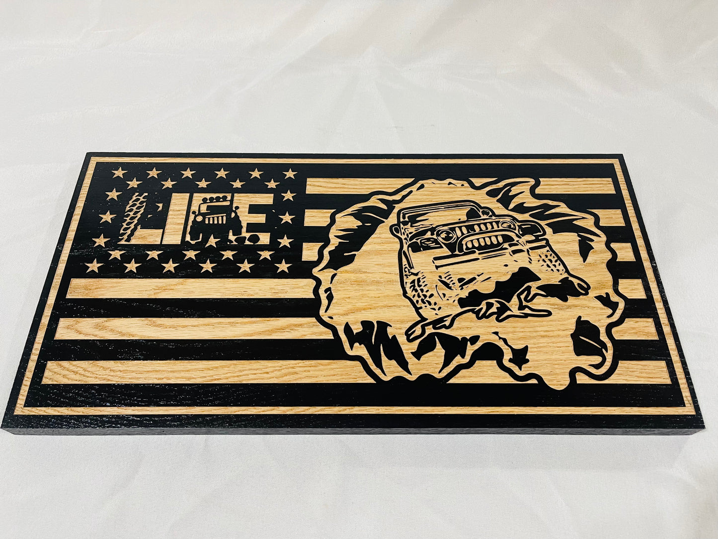 Carved Jeep Flag