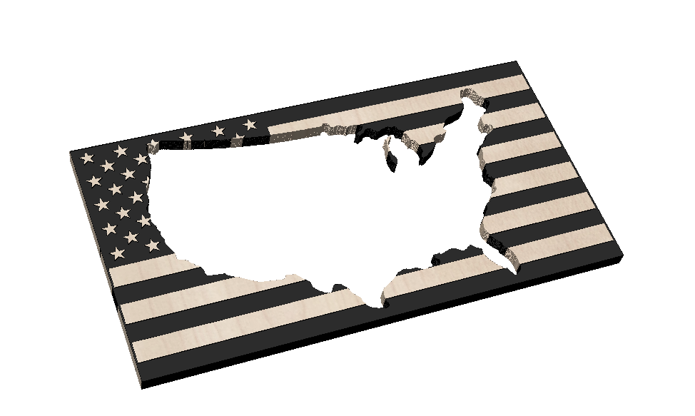 US Cut Out Flag